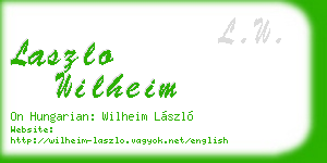 laszlo wilheim business card